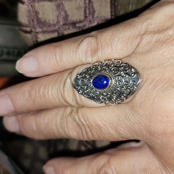 New Sterling Silver Lapis Lazuli Ring Size 7 - Picture 7 of 7